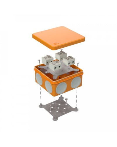 Коробка огнестойкая 100х100х50 (60-0300-FR10.0-8). Коробка огнестойкая для открытой установки. Промрукав в Ангарске