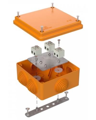 Коробка огнестойкая 100х100х50 (40-0300-FR2.5-6). Коробка огнестойкая для открытой установки. Промрукав в Ангарске