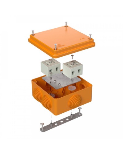 Коробка огнестойкая 100х100х50 для о/п (40-0300-FR10.0-4). Коробка огнестойкая для открытой установки. Промрукав в Ангарске
