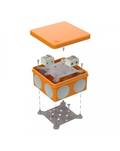 Коробка огнестойкая 60-0300-FR2.5-4 Е15-Е120 100х100х50. Коробка огнестойкая для открытой установки. Промрукав в Ангарске
