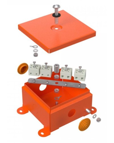 Коробка огнестойкая 110х110х65 (70-0360-FR6.0-8). Коробка огнестойкая для открытой установки. Промрукав в Ангарске