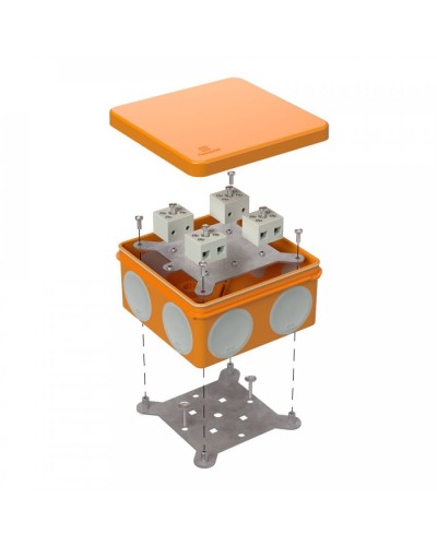 Коробка огнестойкая 100х100х50 (60-0300-FR2.5-8). Коробка огнестойкая для открытой установки. Промрукав в Ангарске