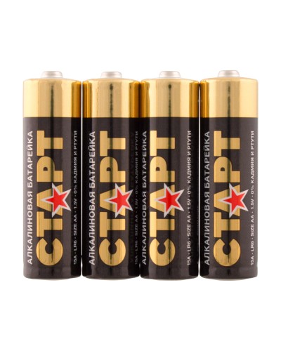 СТАРТ LR6-SH4-BOX (1,5 В, AA, LR6), упак. 4 шт.. Алкалиновые батарейки. СТАРТ в Ангарске