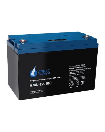 HML-12-100. Аккумулятор герметичный свинцово-кислотный. Связь инжиниринг в Ангарске