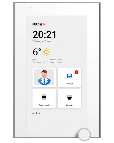 AZ-07L WHITE. Монитор IP-видеодомофона цветной. BAS-IP в Ангарске