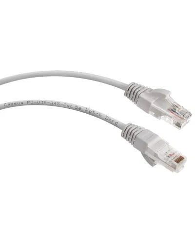 PC-UTP-RJ45-Cat.5e-15m (7700c), серый. Патч-корд медный. CABEUS в Ангарске