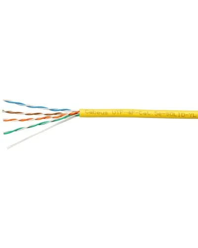 UTP-4P-Cat.5e-SOLID-YL (7251c). Кабель «витая пара» (LAN) для структурированных систем связи. CABEUS в Ангарске