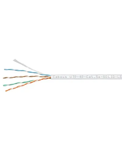 UTP-4P-Cat.5e-SOLID-LSZH-WH (9782c). Кабель «витая пара» (LAN) для структурированных систем связи. CABEUS в Ангарске