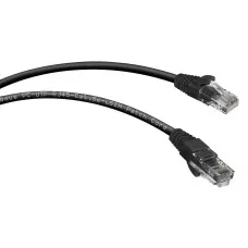 PC-UTP-RJ45-Cat.5e-1.5m-BK (7698c), чёрный. Патч-корд медный. CABEUS