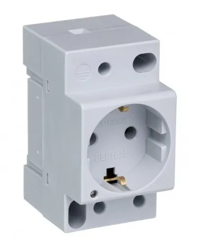 Розетка модульная РМ-102 2P+PEN 16A 220В (18012DEK). Розетка модульная на DIN-рейку. DEKraft в Ангарске