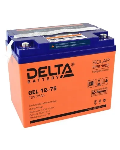 Delta GEL 12-75. Аккумулятор герметичный свинцово-кислотный. Delta в Ангарске