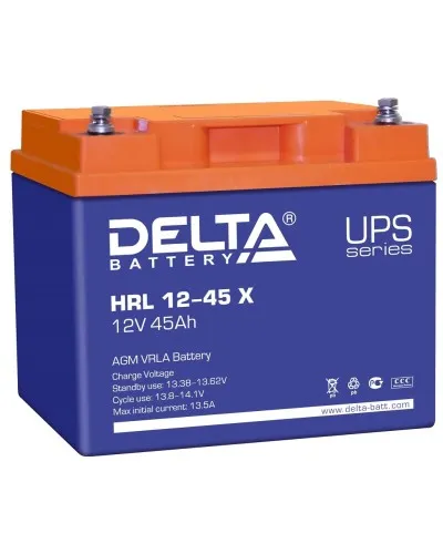 Delta HRL 12-45 X. Аккумулятор герметичный свинцово-кислотный. Delta в Ангарске