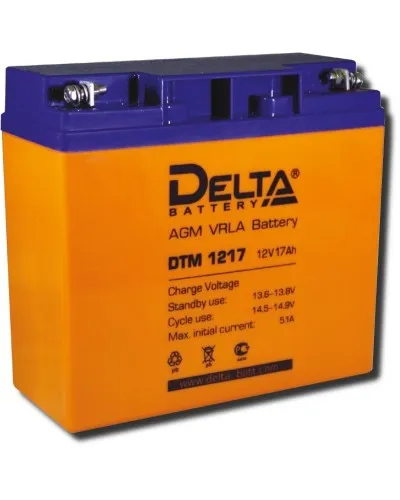 Delta DTM 1217. Аккумулятор герметичный свинцово-кислотный. Delta в Ангарске