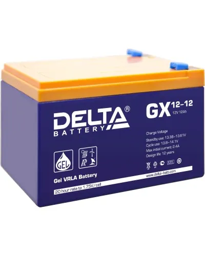 Delta GX 12-12. Аккумулятор герметичный свинцово-кислотный. Delta в Ангарске