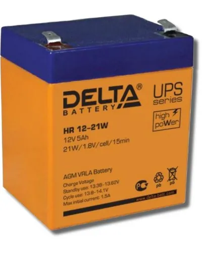 Delta HR 12-21 W. Аккумулятор герметичный свинцово-кислотный. Delta в Ангарске
