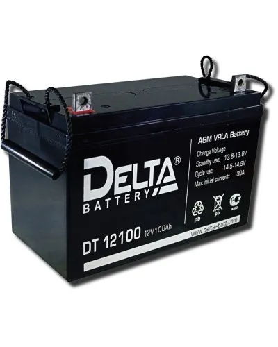 Delta DT 12100. Аккумулятор герметичный свинцово-кислотный. Delta в Ангарске