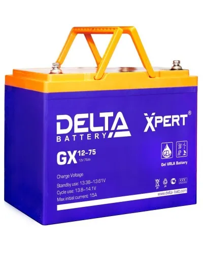 Delta GX 12-75. Аккумулятор герметичный свинцово-кислотный. Delta в Ангарске
