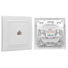 Минск Розетка RJ-45 1-местная СП (ERK01-035-10). Розетка RJ-45 1-местная СП. EKF