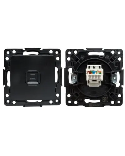 Стокгольм Механизм Розетки RJ-45 1-местной (EZK01-035-10). Механизм Розетки RJ-45 1-местной. EKF в Ангарске