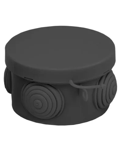 КМР-040-038 с крышкой (65х40) чёрная IP54 (plc-kmr-040-038-b). Коробка распределительная. EKF в Ангарске