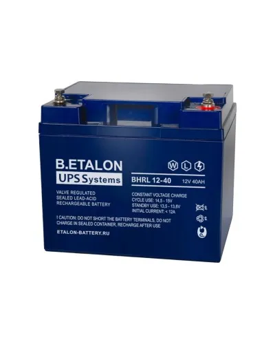 B.ETALON BHRL 12-40. Аккумулятор герметичный свинцово-кислотный. ETALON в Ангарске