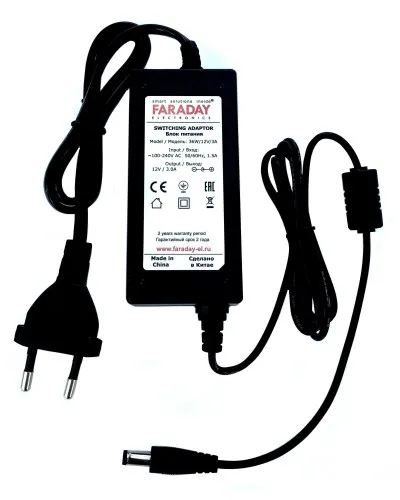 36W/12V/3A. Импульсный блок питания в пластиковом корпусе. FARADAY в Ангарске