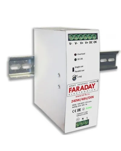 240W/48V/DIN. Блок питания. FARADAY в Ангарске