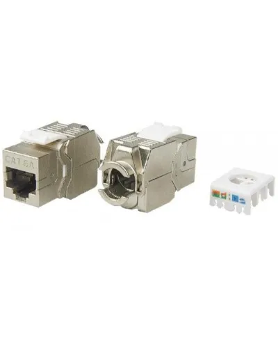 KJ8-8P8C-C6A-180-TLS-SH-F-WH. Вставка Keystone Jack RJ-45. Hyperline в Ангарске
