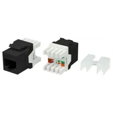 KJ8-8P8C-C6A-180-BK. Вставка Keystone Jack RJ-45. Hyperline