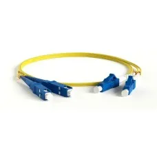 FC-D2-9-LC/UR-SC/UR-H-0.5M-LSZH-YL. Патч-корд волоконно-оптический одномодовый. Hyperline
