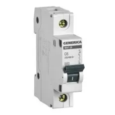 GENERICA ВА47-29 1P C 6А 4,5кА (MVA25-1-006-C). Автоматический выключатель. IEK