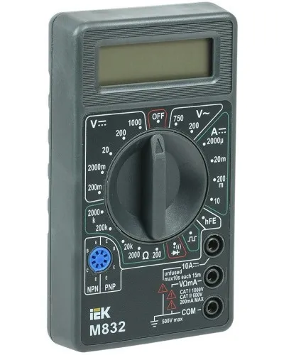 Мультиметр цифровой Universal M832 (TMD-2S-832). Мультиметр цифровой. IEK в Ангарске