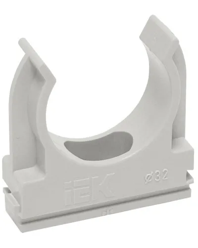 Держатель с защёлкой D25 серый ELASTA (100 шт) (CTA10D-CF25-K41-100). Держатель с защёлкой. IEK в Ангарске