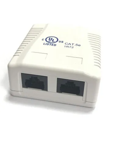 RJ-45-2 (8P8C) CAT5e, 2 выхода (LISTED) компьютерная розетка: Розетка компьютерная 2 выхода в Ангарске