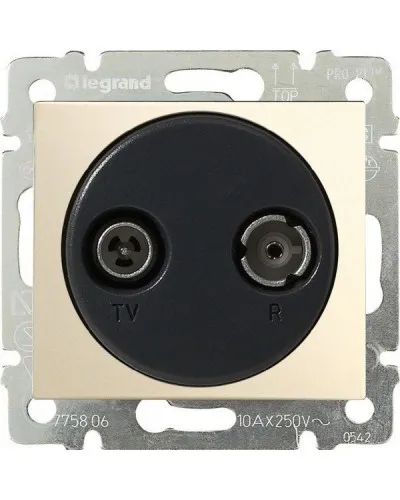 Розетка Valena TV/FM, концевая, слоновая кость (774333). Розетка. LegranD в Ангарске