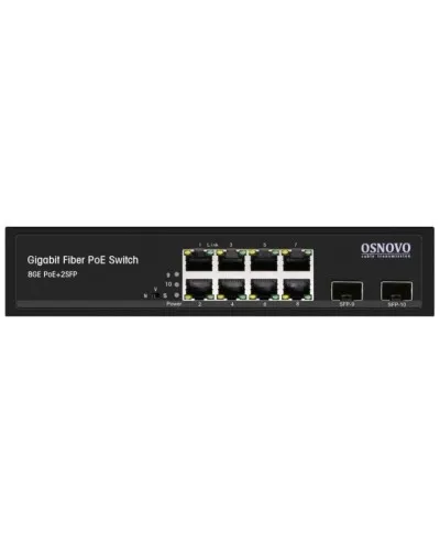 SW-80802(150W). Промышленный PoE коммутатор Gigabit Ethernet на 10 портов. OSNOVO в Ангарске