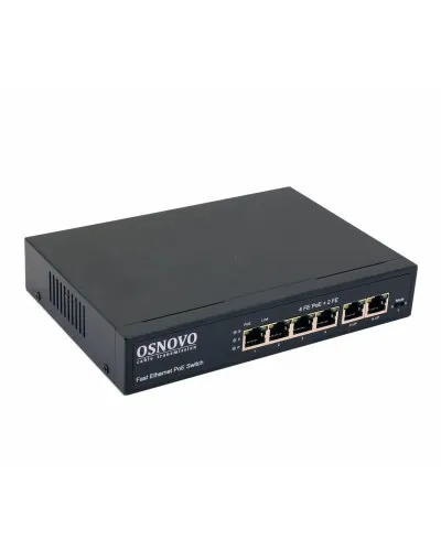 SW-20600(80W). Коммутатор 6-портовый  Fast Ethernet с PoE. OSNOVO в Ангарске