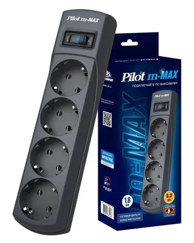 Pilot m-MAX 1.8м. Сетевой фильтр. Pilot в Ангарске