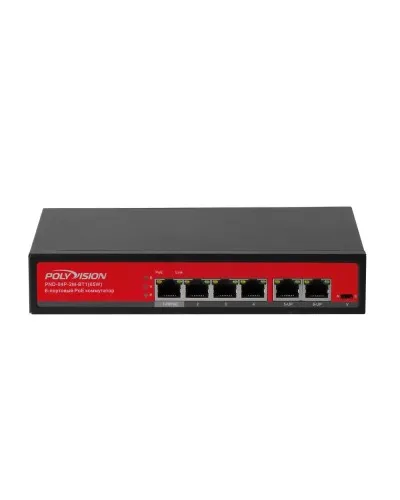 PND-04P-2M-BT1 (65W). Коммутатор неуправляемый 6-портовый с функцией PoE. Polyvision в Ангарске