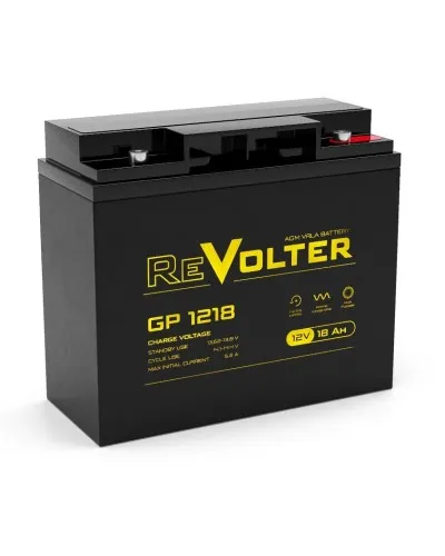 Revolter GP 1218. Аккумулятор автомобильный герметичный свинцово-кислотный. Revolter в Ангарске