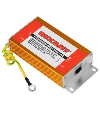 Грозозащита витой пары разъем RJ45 с PoE REXANT (05-3079-1). Устройство грозозащиты цепей питания. Rexant в Ангарске