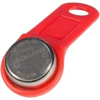DS 1990А-F5 (красный). Ключ электронный Touch Memory с держателем. SLINEX