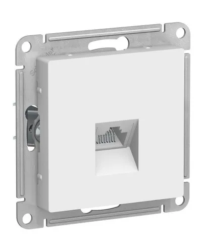 AtlasDesign розетка RJ45, кат. 5Е, 1-местная, скрытой установки, механизм, белый (ATN000183). Розетка компьютерная. Systeme Electric в Ангарске
