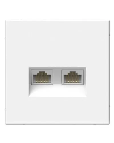 ArtGallery розетка двойная RJ45, кат. 6Е, скрытой установки, механизм, белый (GAL000188). Розетка компьютерная. Systeme Electric в Ангарске
