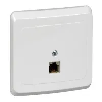 Этюд розетка RJ11 1-местная, в сборе, скрытой установки, белый (TELC-001B). Розетка телефонная. Systeme Electric