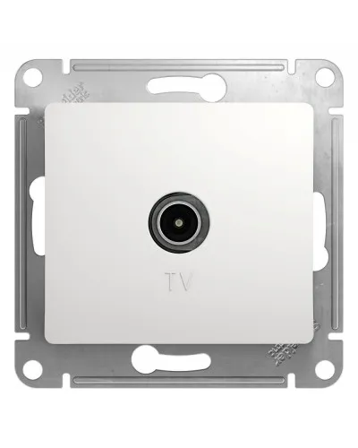 Glossa розетка TV антенна коннектор, 1-местная, скрытой установки, механизм, белый (GSL000193). Розетка TV антенна. Systeme Electric в Ангарске