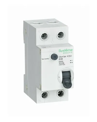 City9 Set 1P+N С 25А 4.5kA 30мА A 230В (C9D55625). Автоматический выключатель дифференциального тока. Systeme Electric в Ангарске