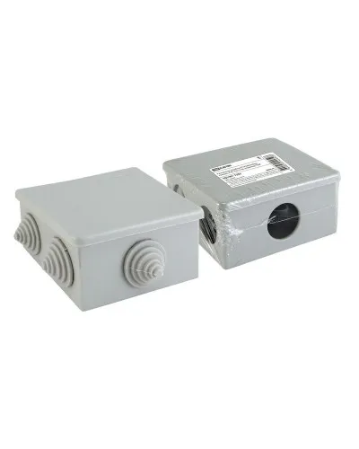 Распаячная коробка ОП 80х80х40мм, крышка, IP44, 6 вх. TDM (SQ1401-1235). Распаячная коробка ОП. TDM ЕLECTRIC в Ангарске