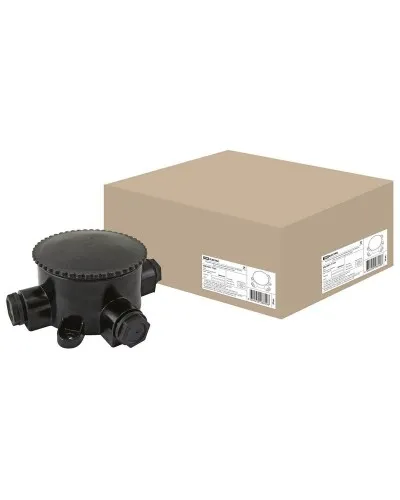 КЭМ 2-660-3 ОП D95мм IP65, 3-х рожковая (карболит) TDM (SQ1401-1101). Коробка электромонтажная. TDM ЕLECTRIC в Ангарске