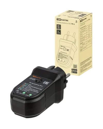 ТР-2 с УЗО TDM (SQ0595-0004): Тестер розеток в Ангарске